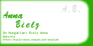 anna bielz business card